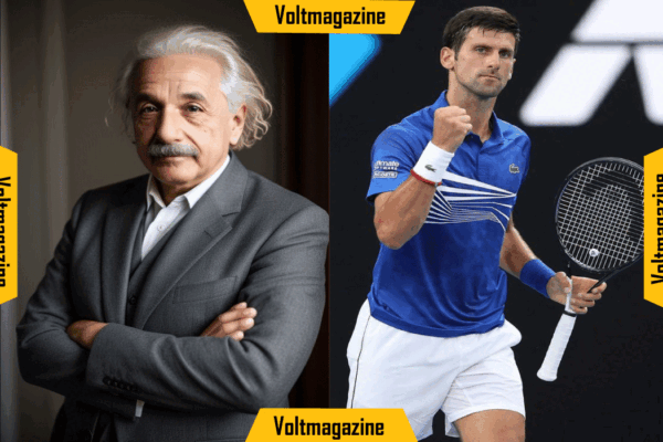 Novak Djokovic and Albert Einstein