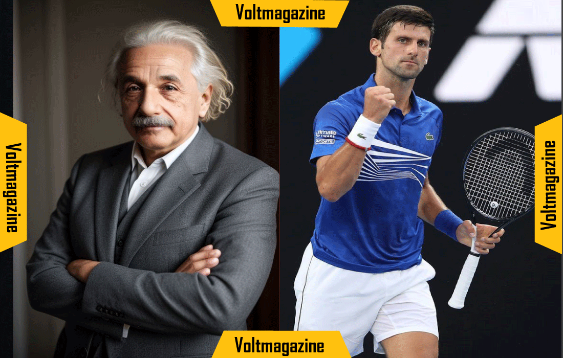 Novak Djokovic and Albert Einstein